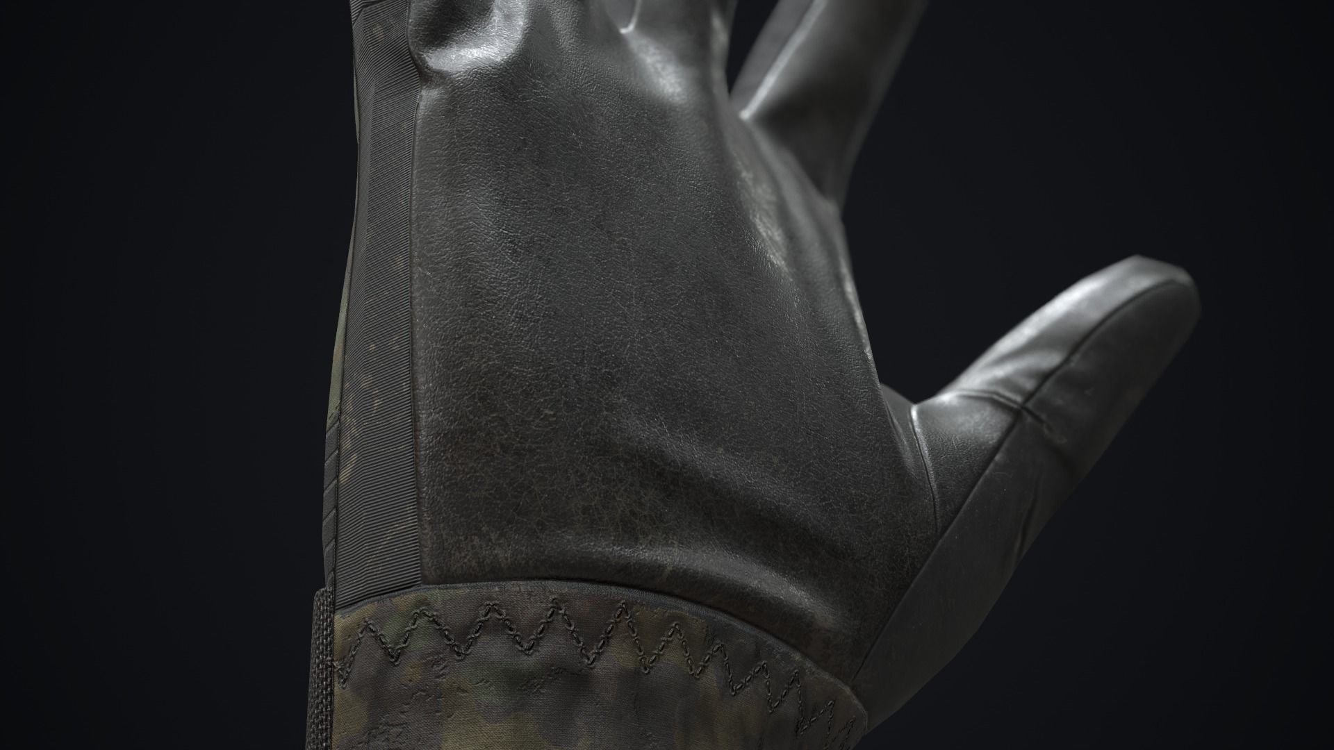 Military gloves Low-poly 3D model_13