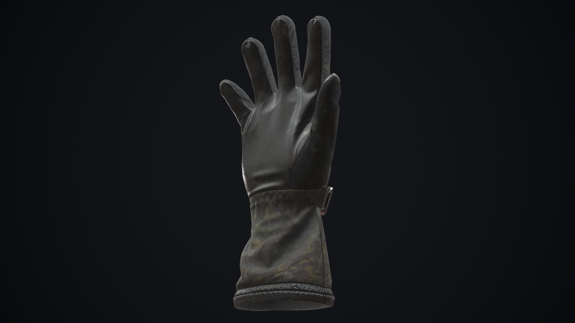 Military gloves Low-poly 3D model_17