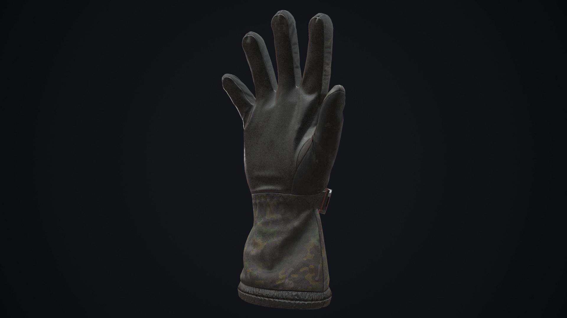 Military gloves Low-poly 3D model_5