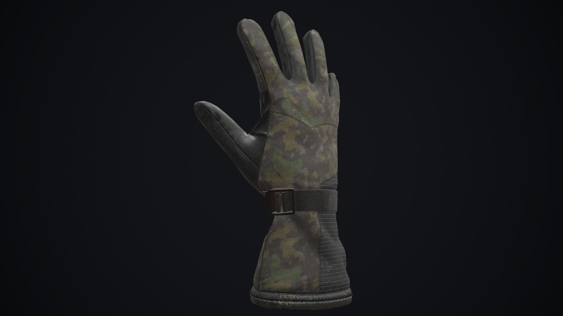 Military gloves Low-poly 3D model_18