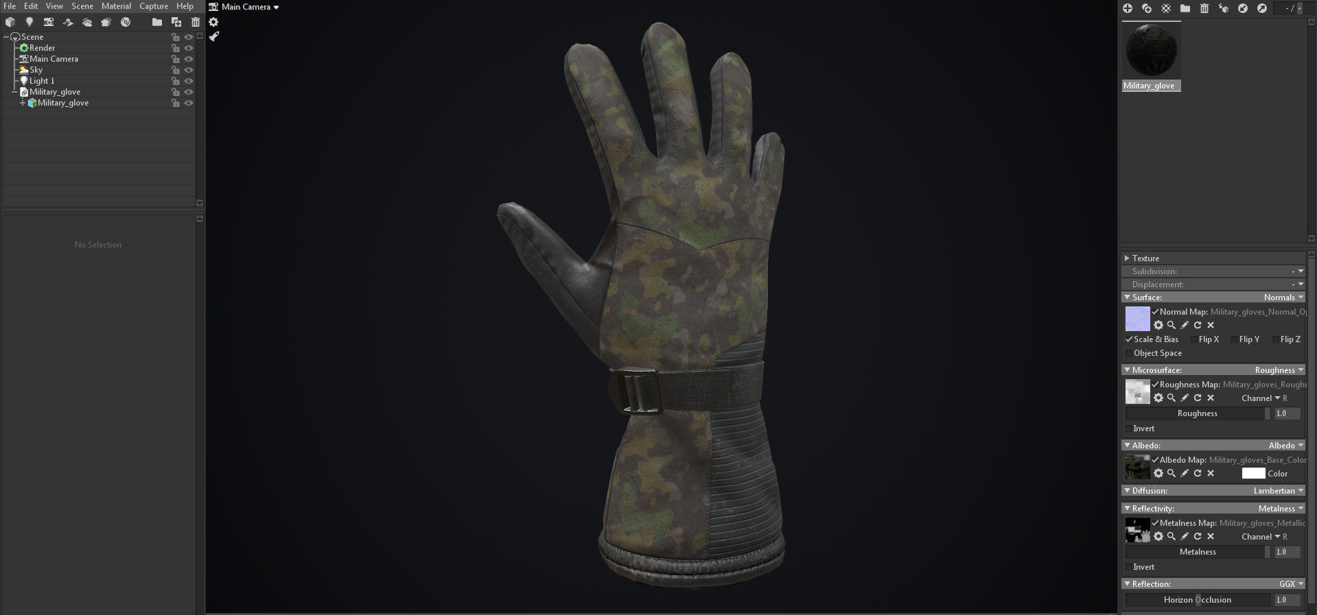 Military gloves Low-poly 3D model_28