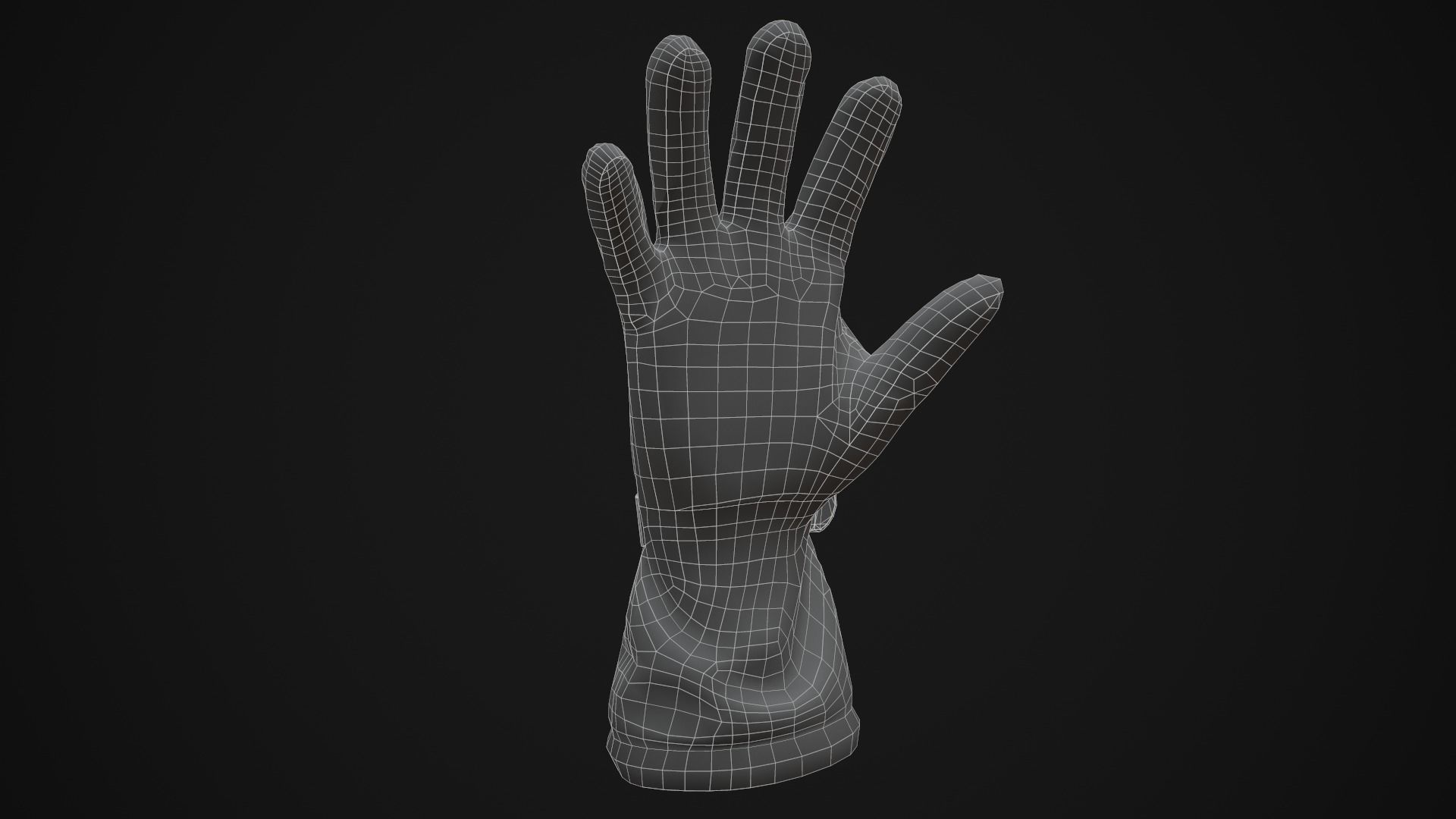 Military gloves Low-poly 3D model_22