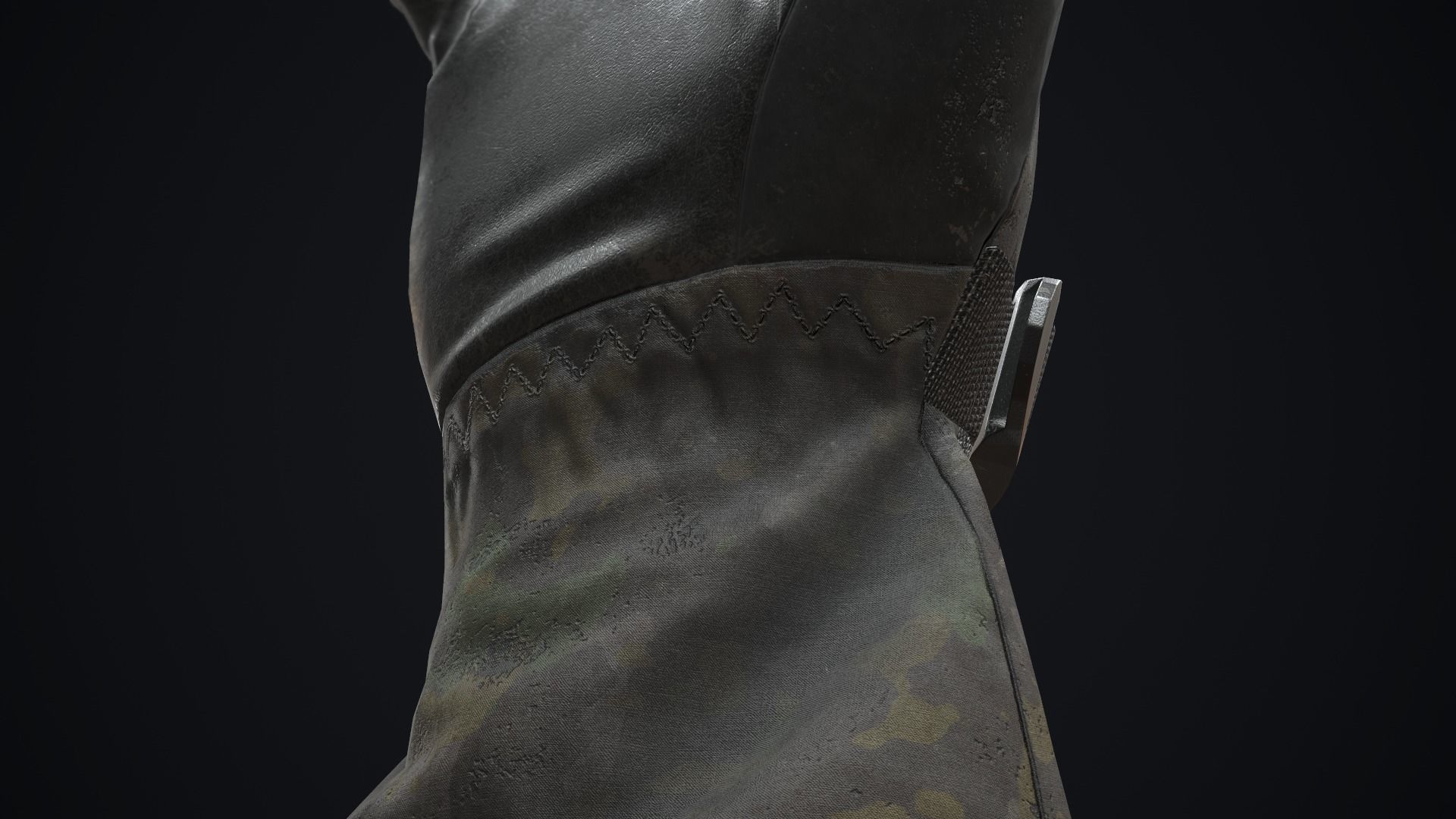 Military gloves Low-poly 3D model_9