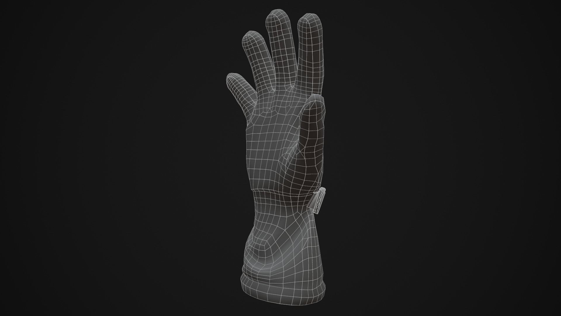 Military gloves Low-poly 3D model_23
