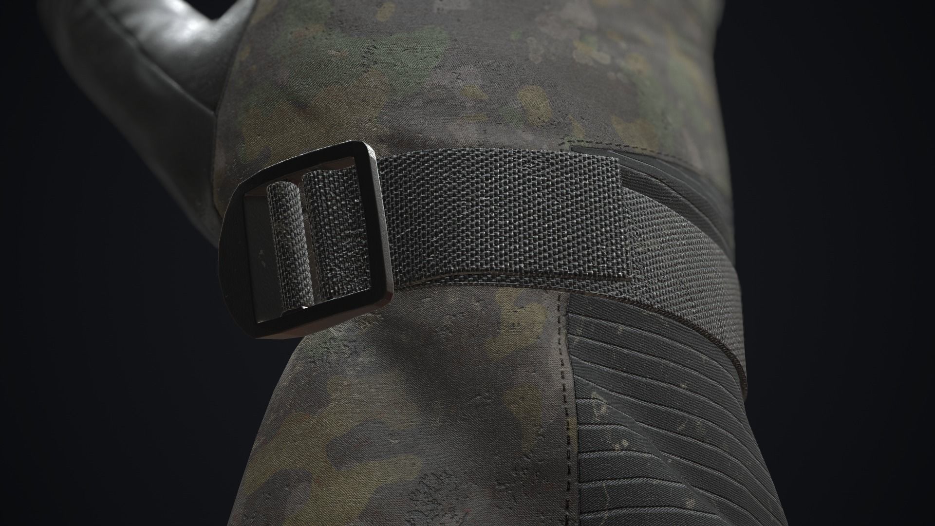 Military gloves Low-poly 3D model_15