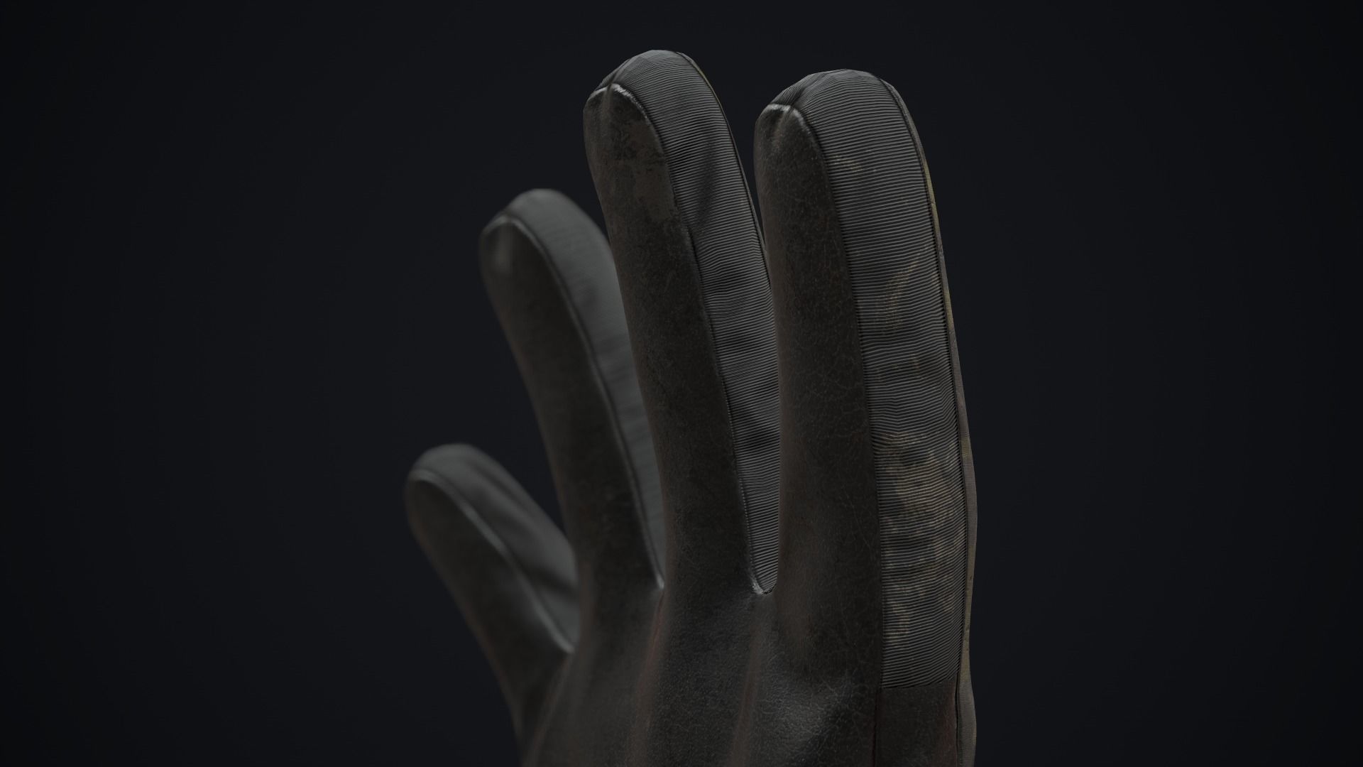 Military gloves Low-poly 3D model_10