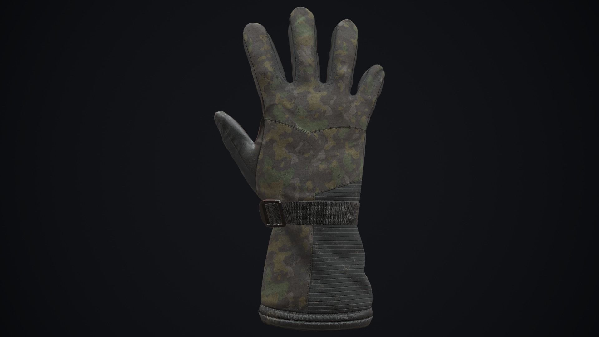 Military gloves Low-poly 3D model_19