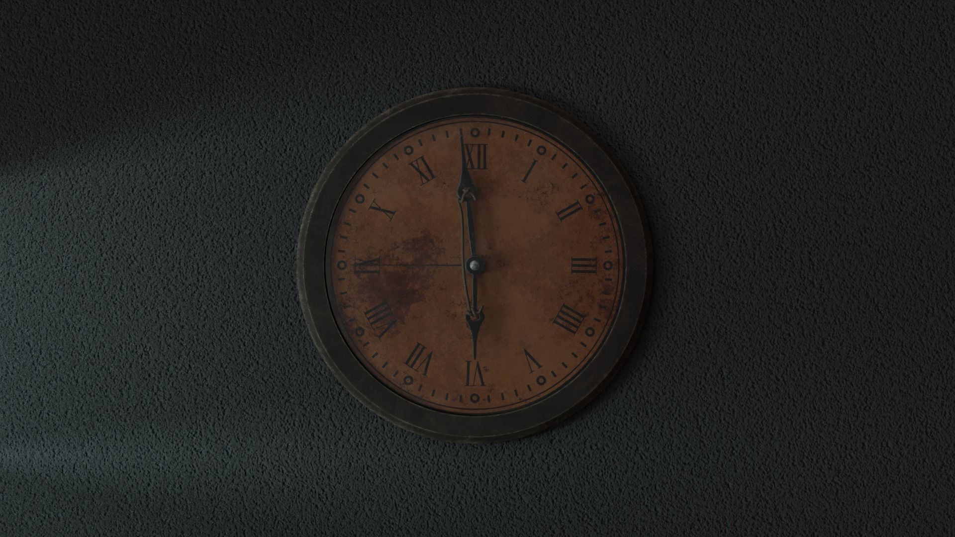 Wall Clock with Animation High Quality Low-poly 3D model_12