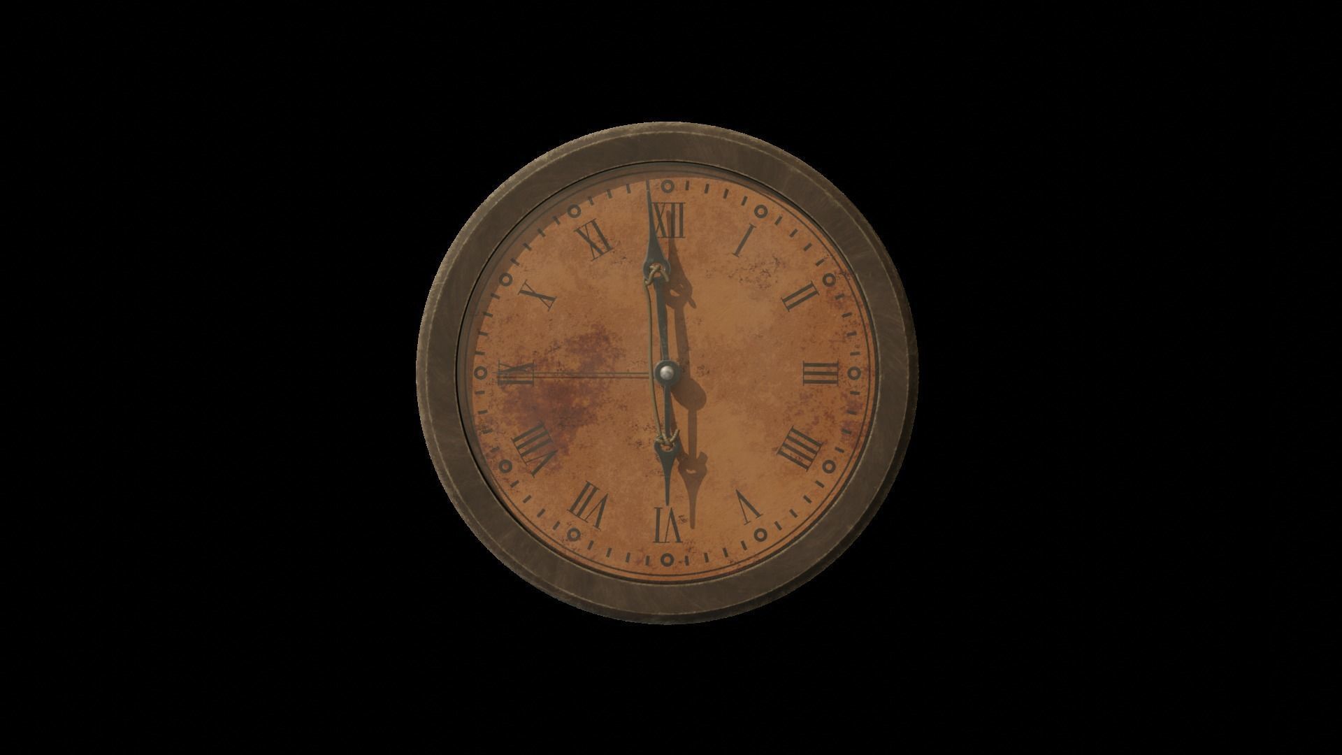 Wall Clock with Animation High Quality Low-poly 3D model_14