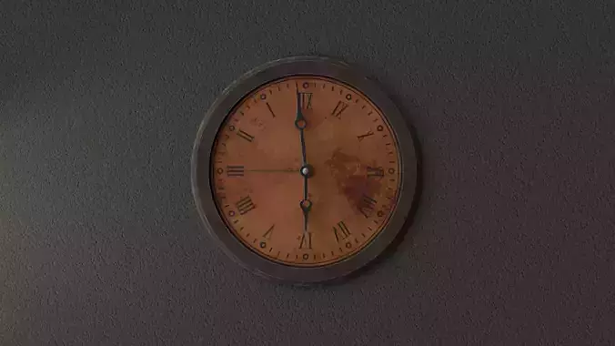 Wall Clock with Animation High Quality  Low-poly 3D model