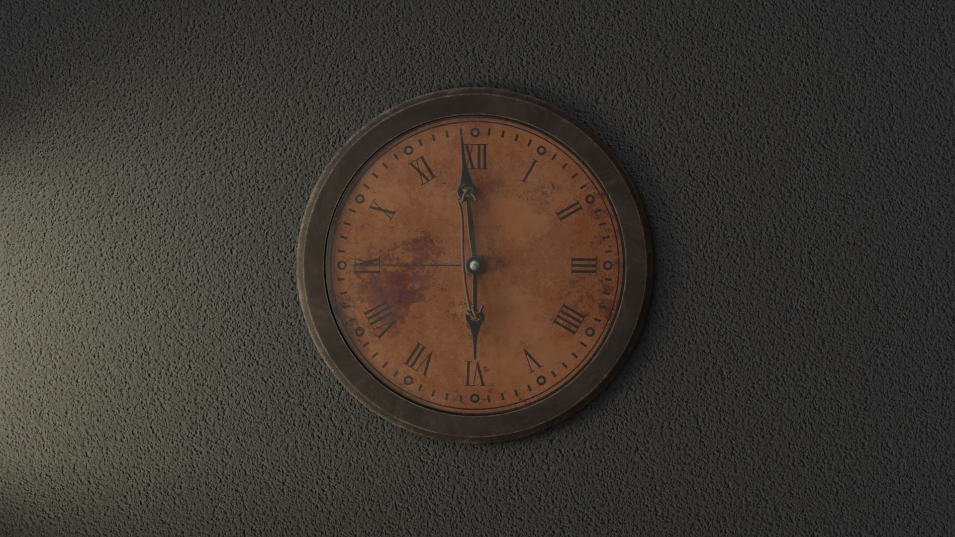 Wall Clock with Animation High Quality Low-poly 3D model_13