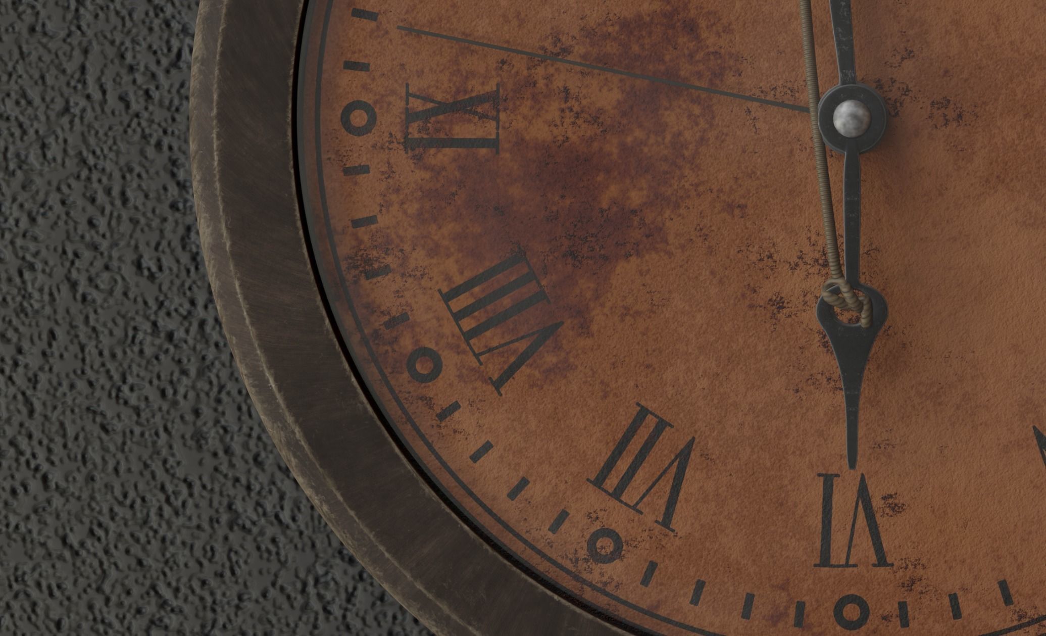 Wall Clock with Animation High Quality Low-poly 3D model_10