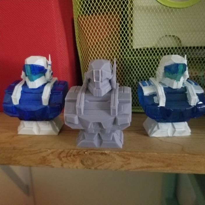 GlitchFrameArt Gundam Bust Series 1 3D print model_10