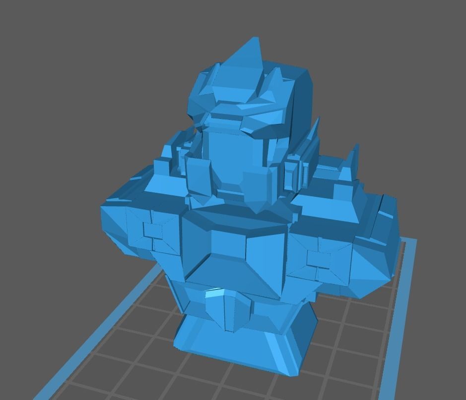 GlitchFrameArt Gundam Bust Series 1 3D print model_11