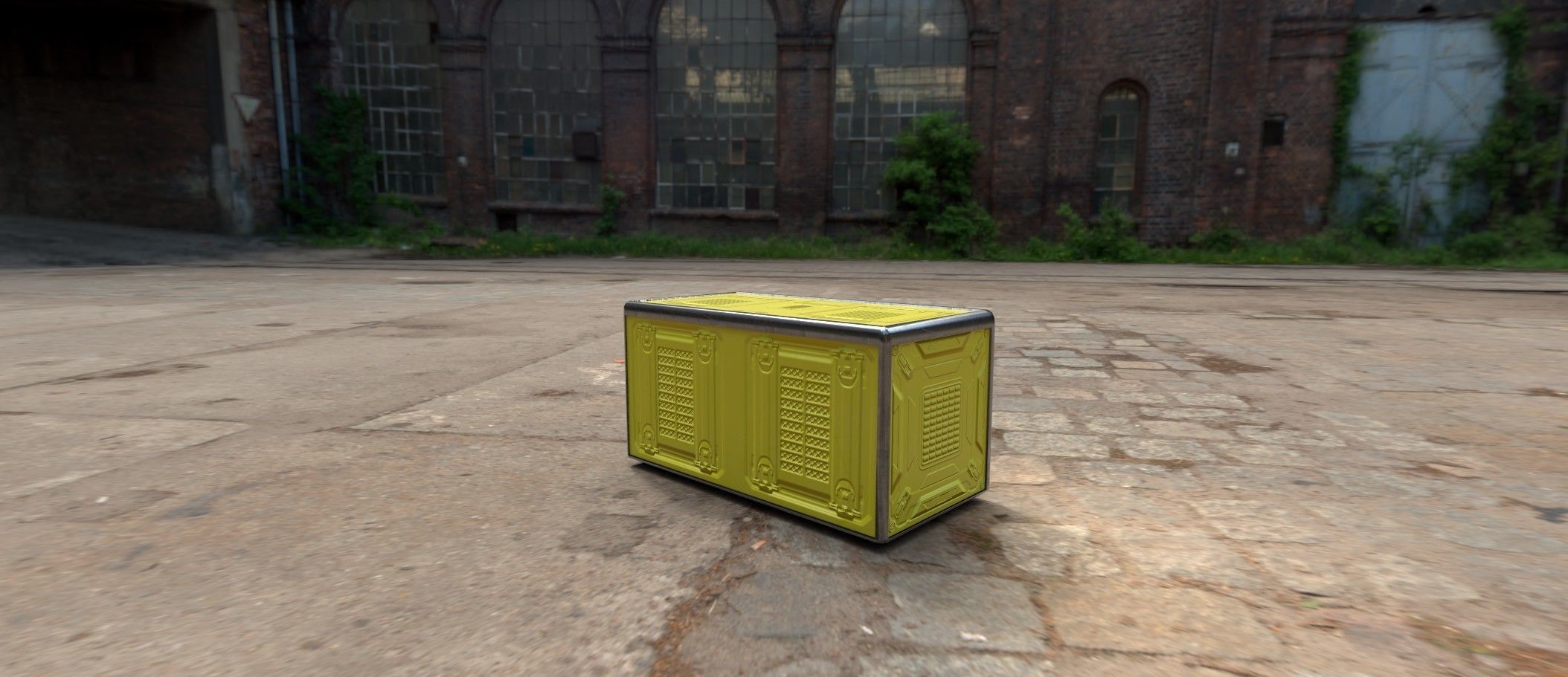 Sci fi box 3D model only 192 polygons 10 different colors Low-poly 3D model_17