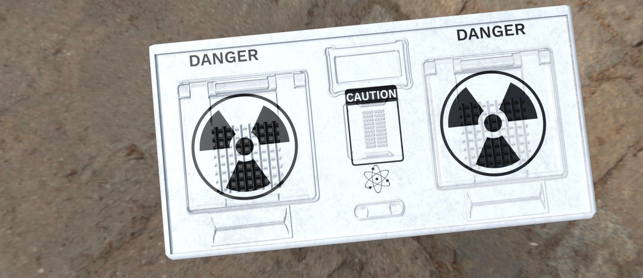 Sci fi box 3D model only 192 polygons 10 different colors Low-poly 3D model_13