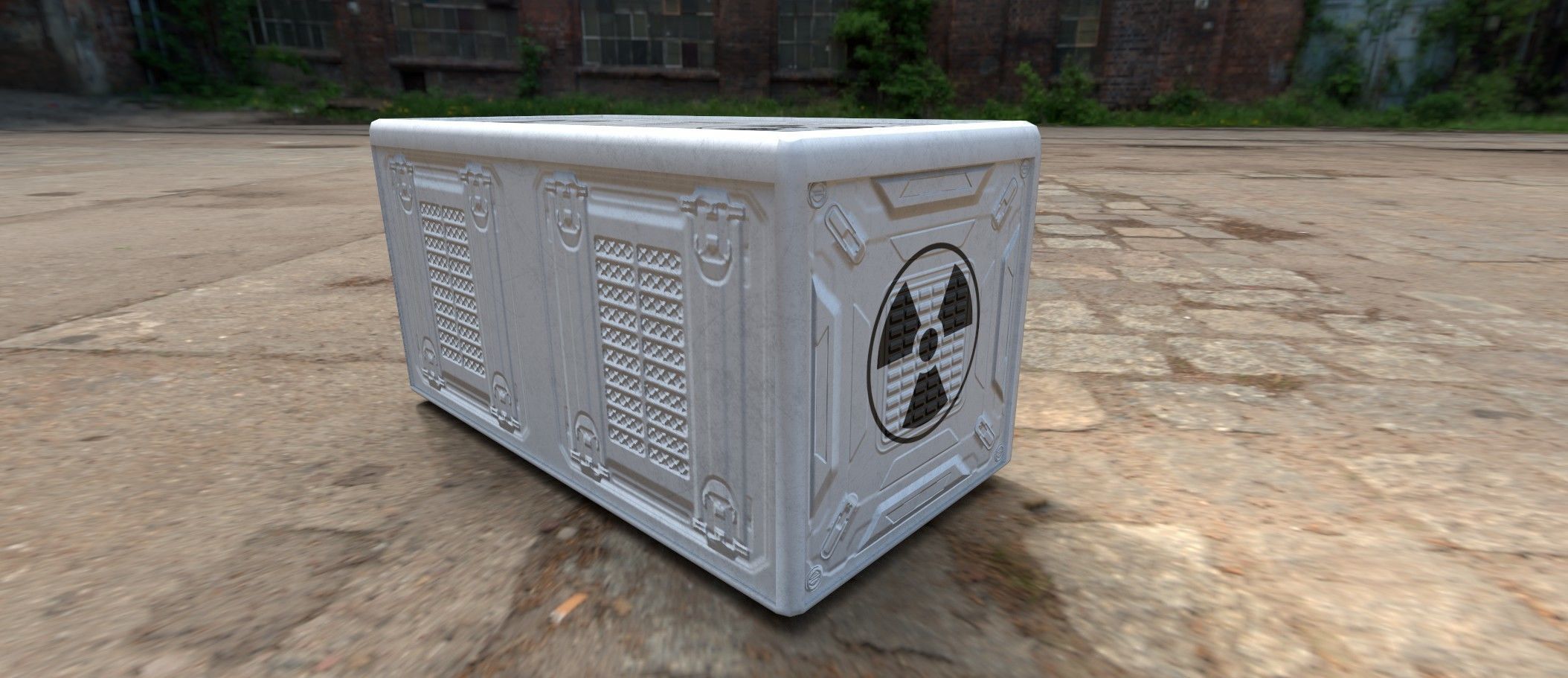 Sci fi box 3D model only 192 polygons 10 different colors Low-poly 3D model_11