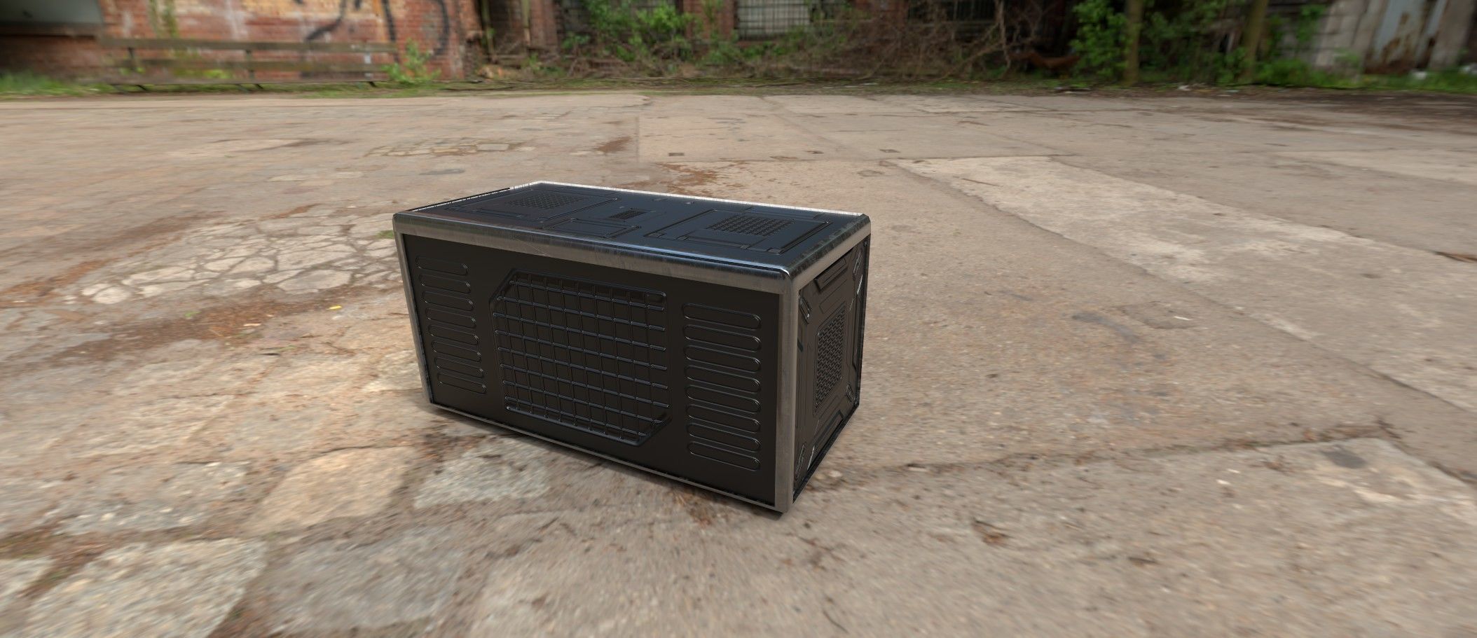 Sci fi box 3D model only 192 polygons 10 different colors Low-poly 3D model_3