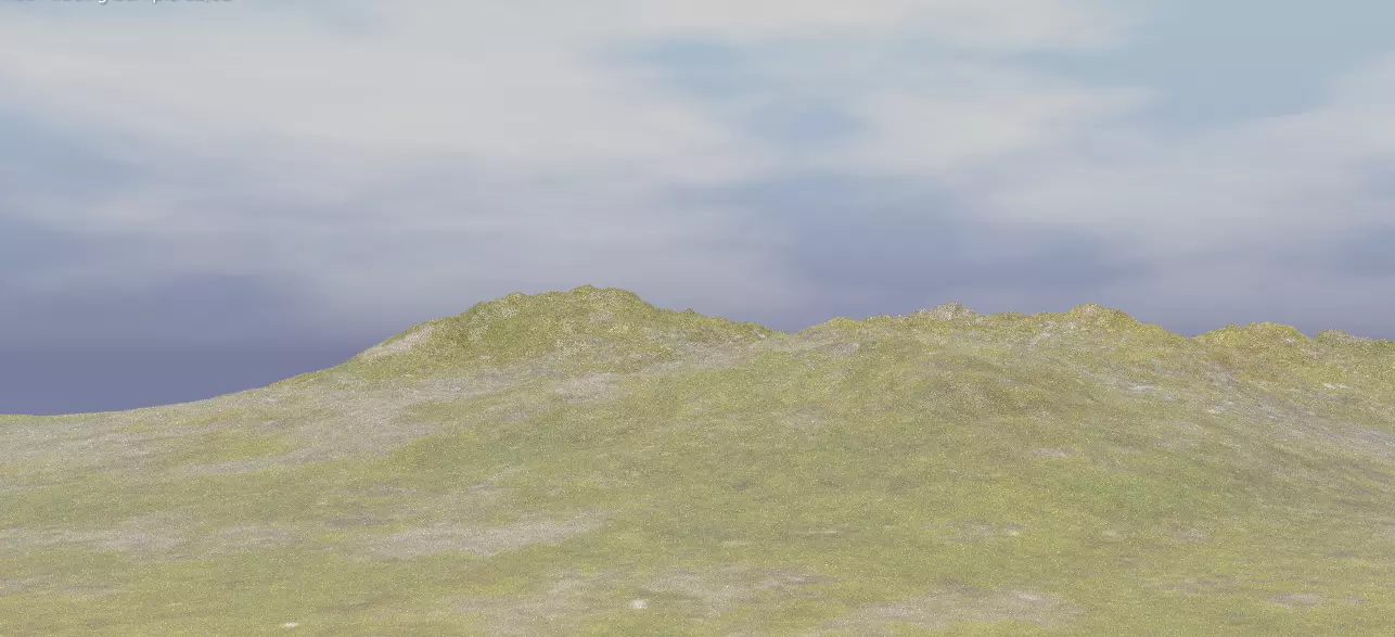 Grassy Mountain Terrain Free low-poly 3D model_0