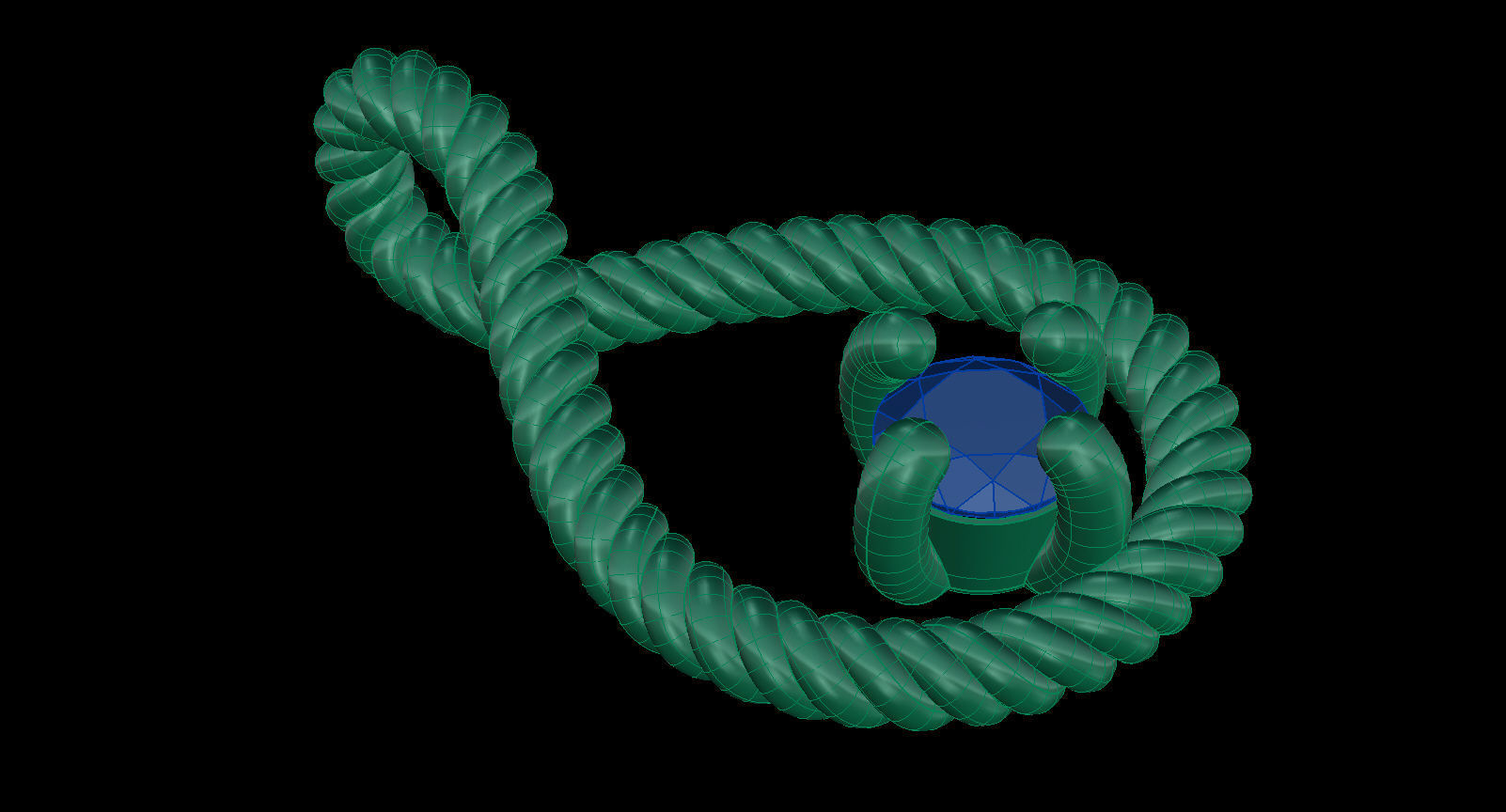 Cable Drop Pendant with Diamond 3D print model_16