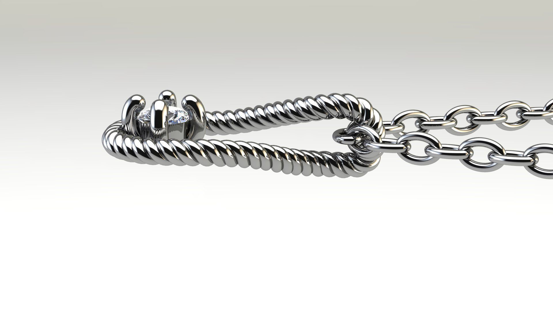 Cable Drop Pendant with Diamond 3D print model_8