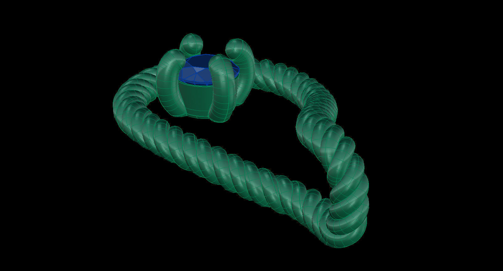 Cable Drop Pendant with Diamond 3D print model_17