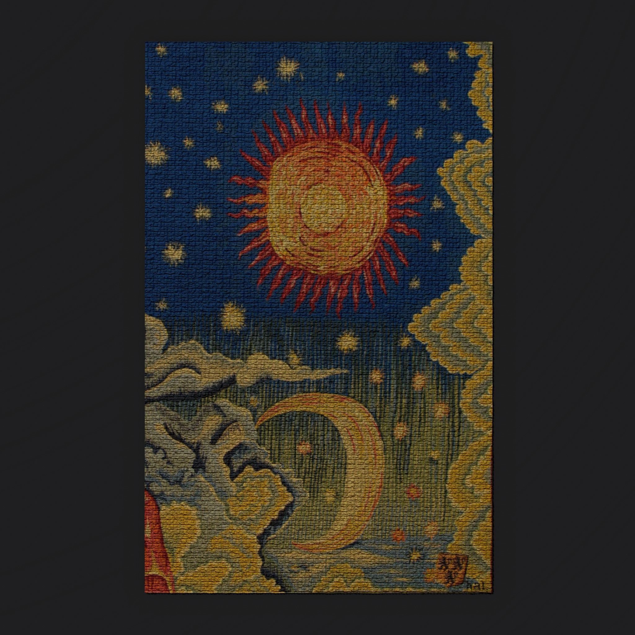 Summer Apocalypse Tapestry  Low-poly 3D model_19