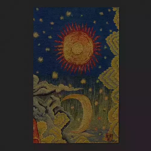 Summer Apocalypse Tapestry  Low-poly 3D model