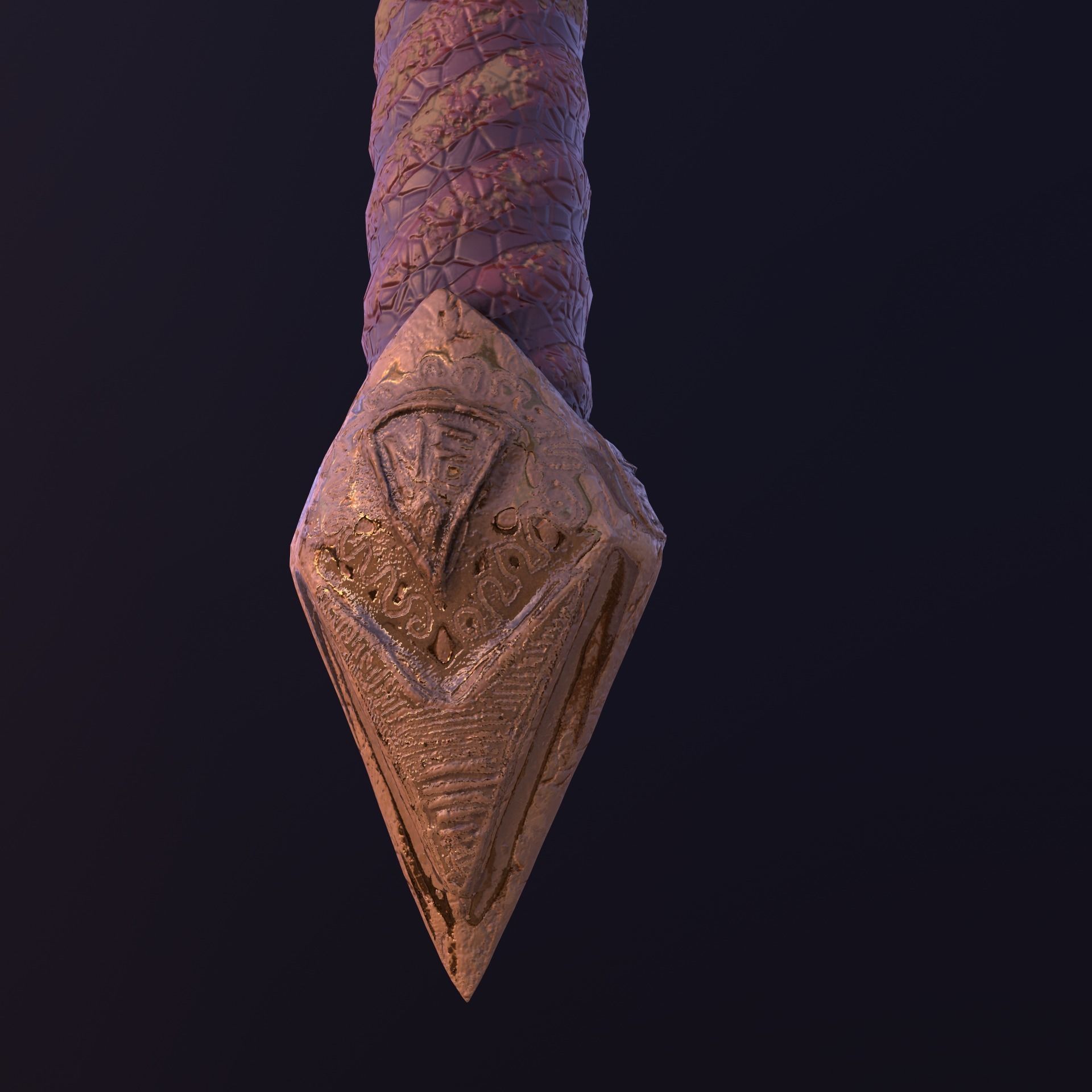 Stylize-Axe 2 sword Low-poly 3D model_8