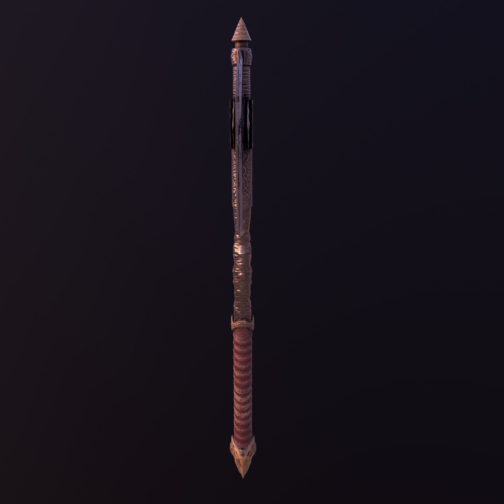 Stylize-Axe 2 sword Low-poly 3D model_3