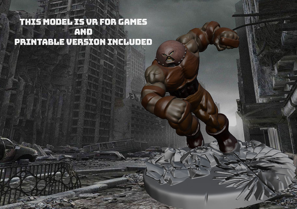 Juggernaut printable vr prepare Low-poly 3D model_1
