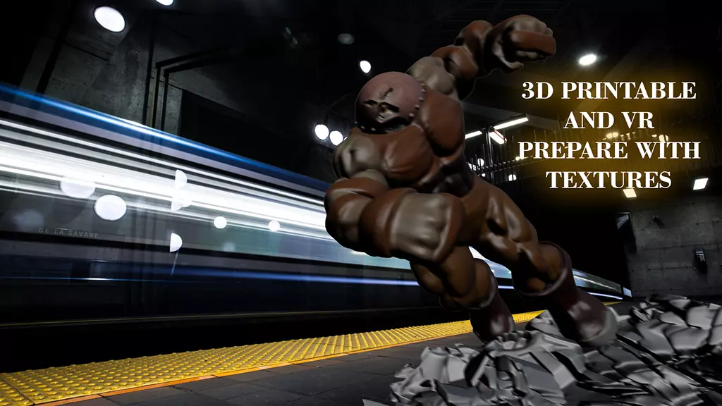 Juggernaut printable vr prepare Low-poly 3D model_0