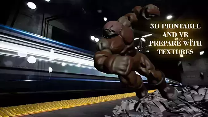 Juggernaut printable vr prepare Low-poly 3D model