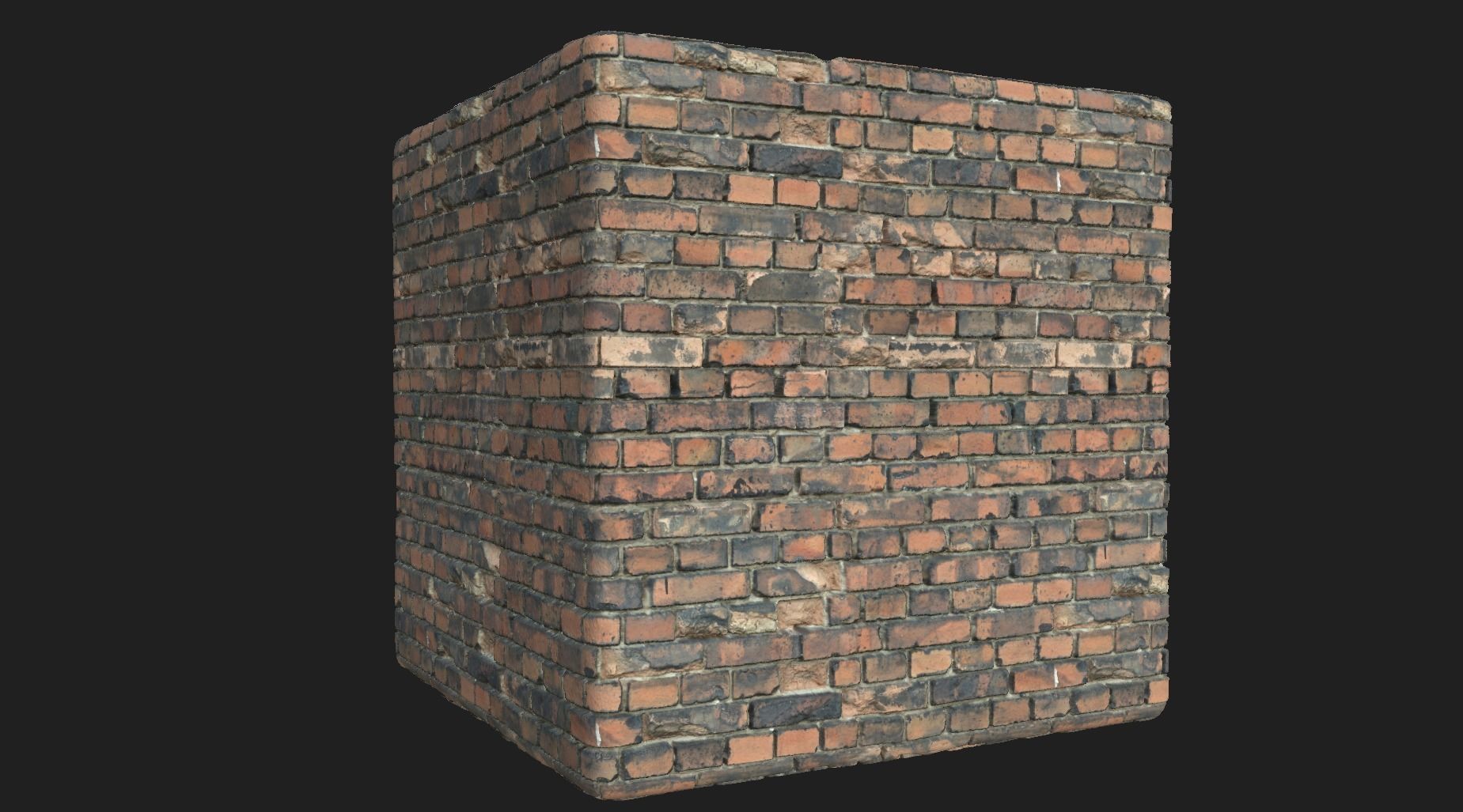 Old red bricks tile 4k PBR Texture_1