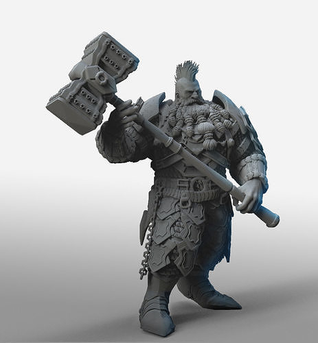 WARRIOR DWARF 3D print model