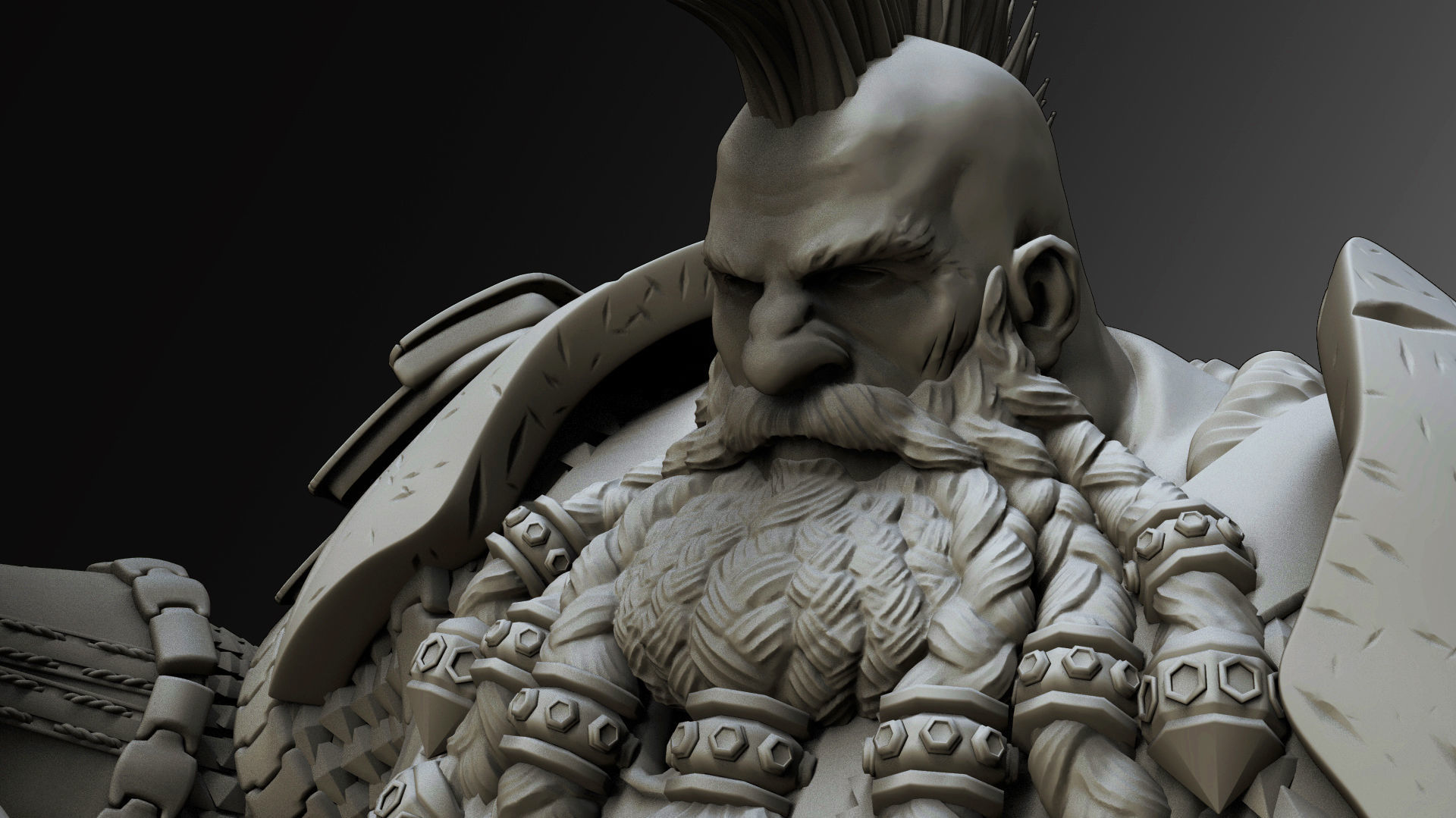WARRIOR DWARF 3D print model_3