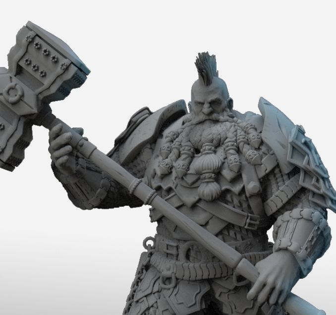 WARRIOR DWARF 3D print model_4