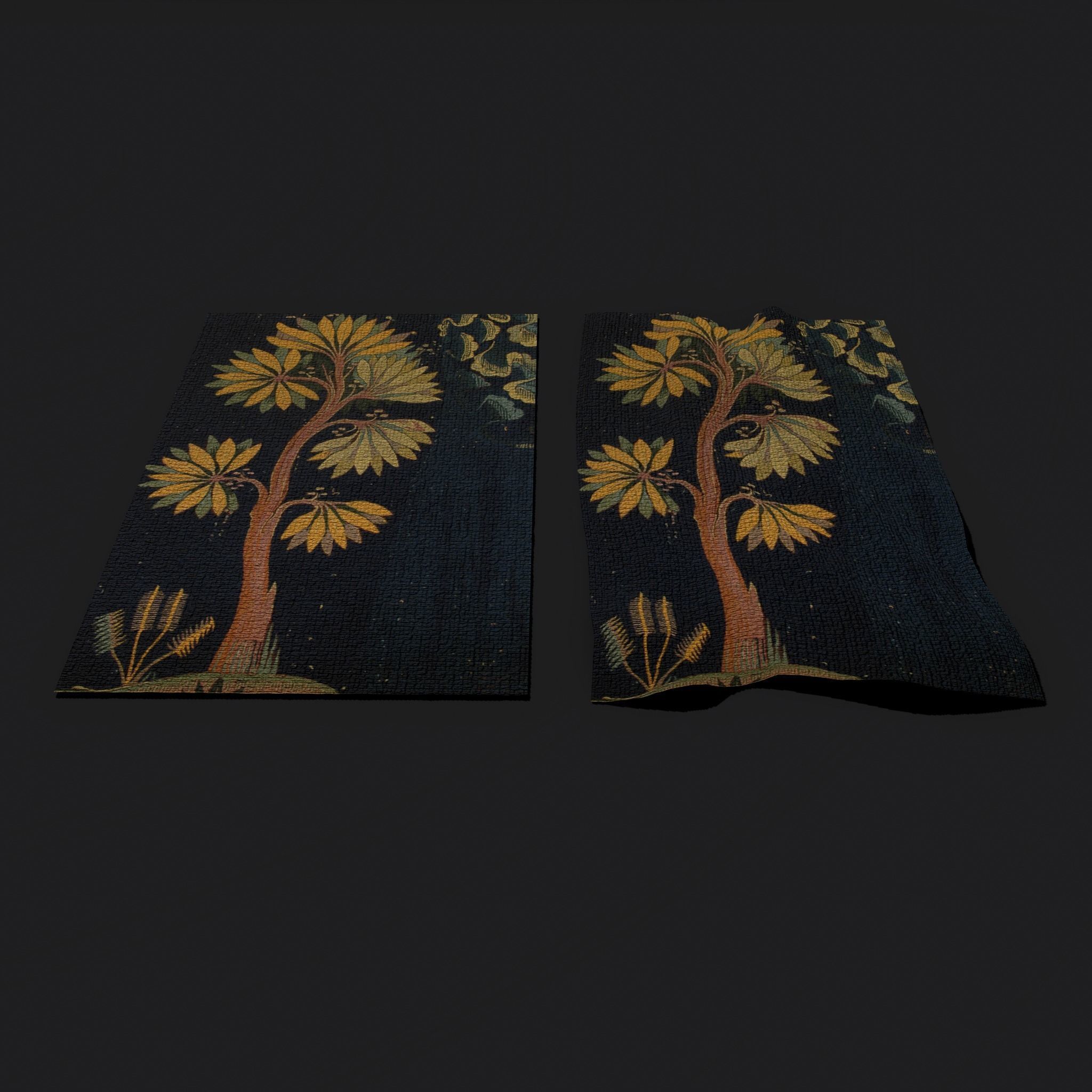 The Storm Apocalypse Tapestry Low-poly 3D model_5