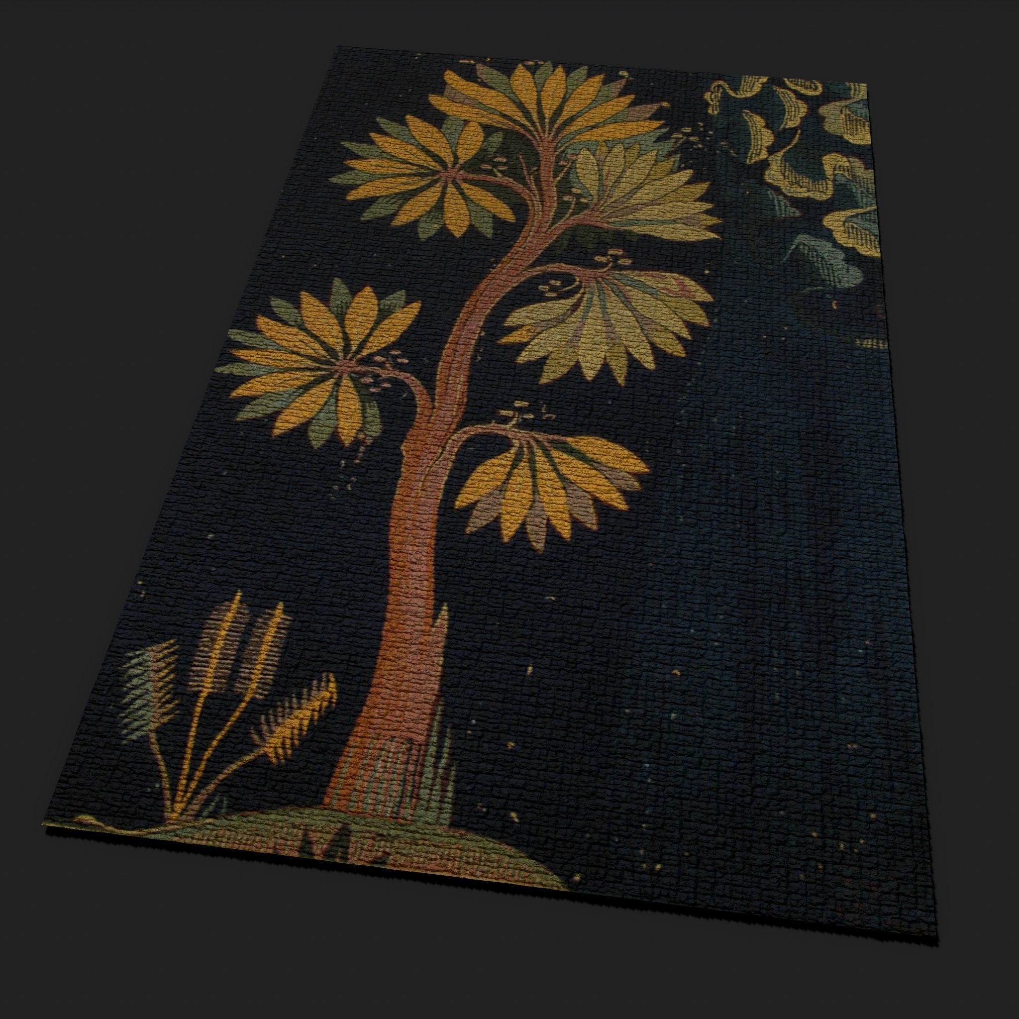 The Storm Apocalypse Tapestry Low-poly 3D model_7