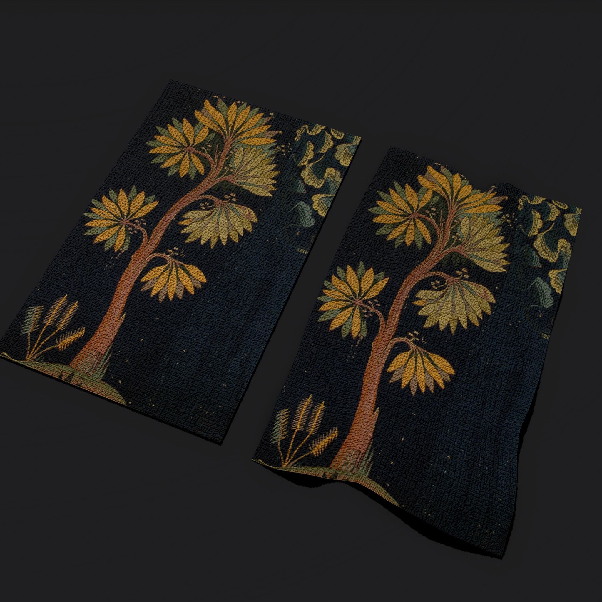 The Storm Apocalypse Tapestry Low-poly 3D model_3