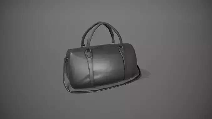 Black Leather Duffle Bag