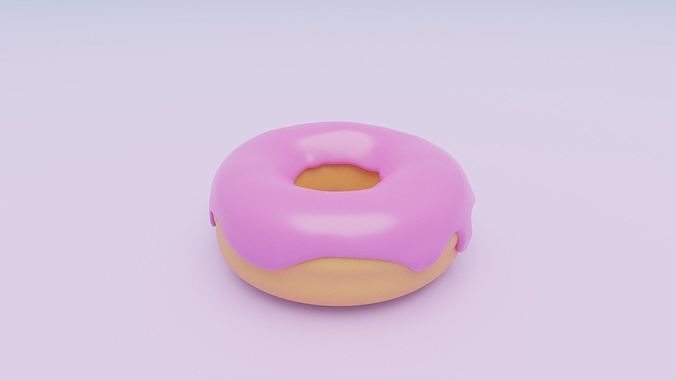 Donut from Blender Guru Blender Tutorial Part 1 Free low-poly 3D model