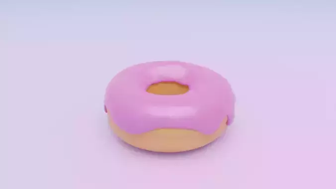 Donut from Blender Guru Blender Tutorial Part 1 Free low-poly 3D model
