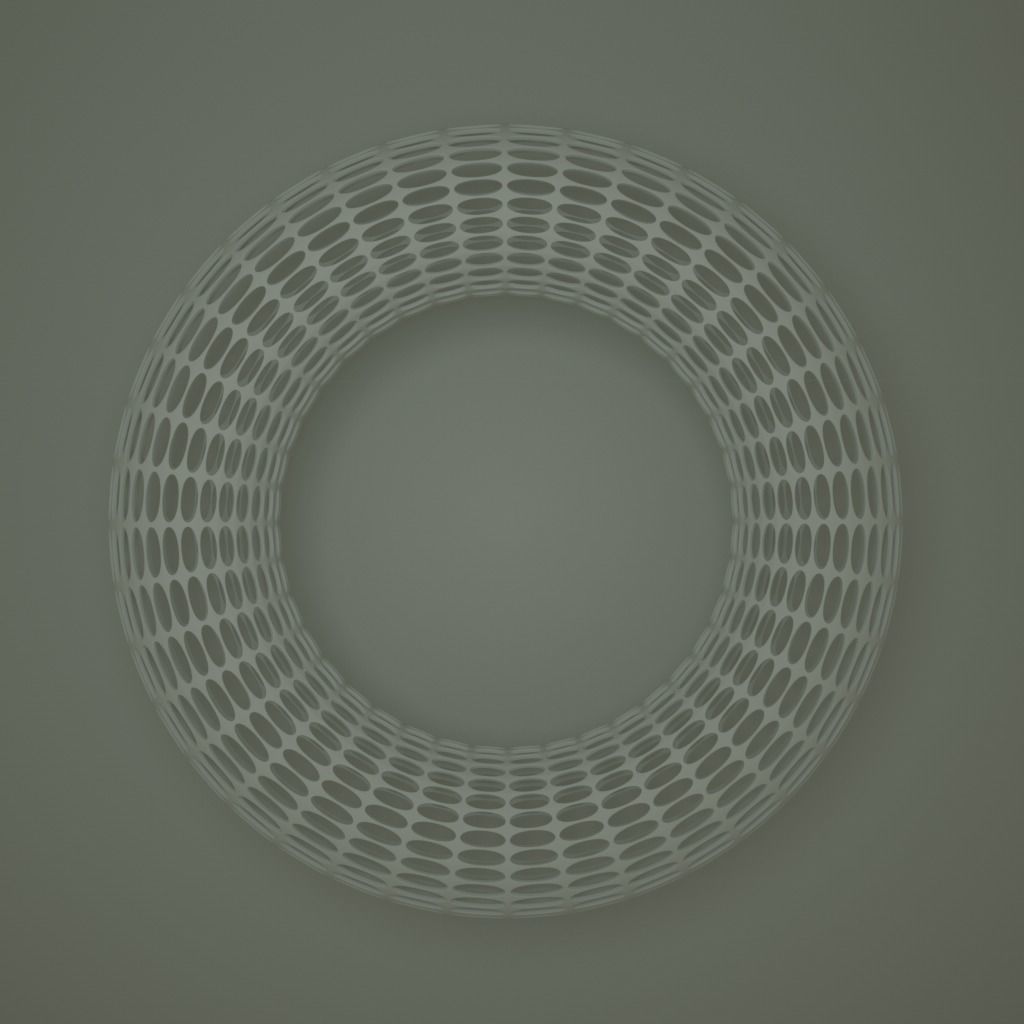Abstract Geometric Torus 3D model_2