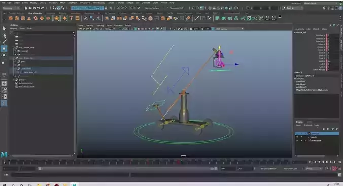 Camera Crane Rig Low-poly 3D model
