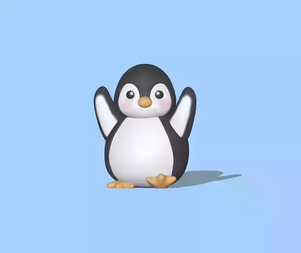 Cute Happy Penguin 