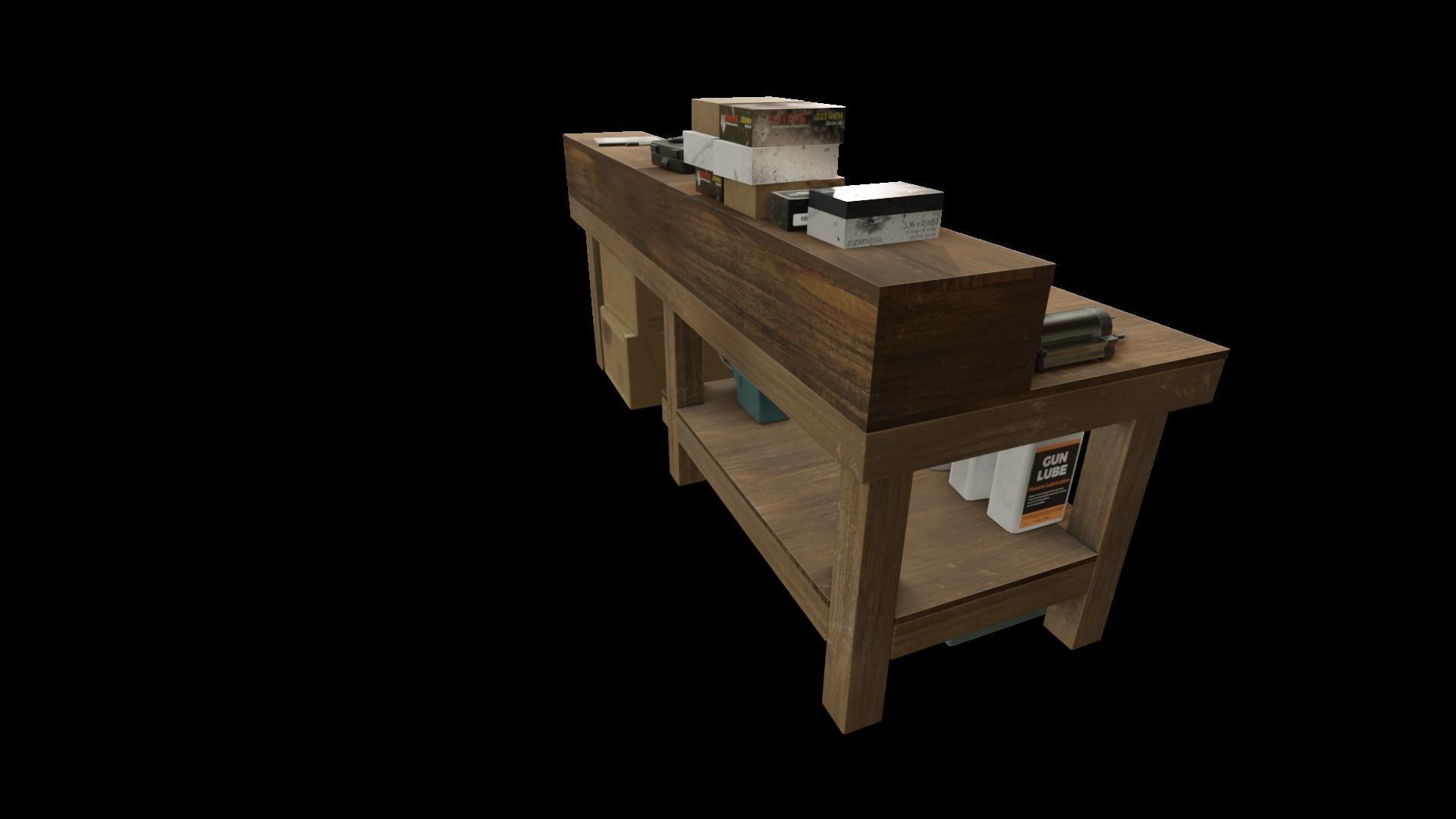 Ammo Reloading Workbench Free low-poly 3D model_34