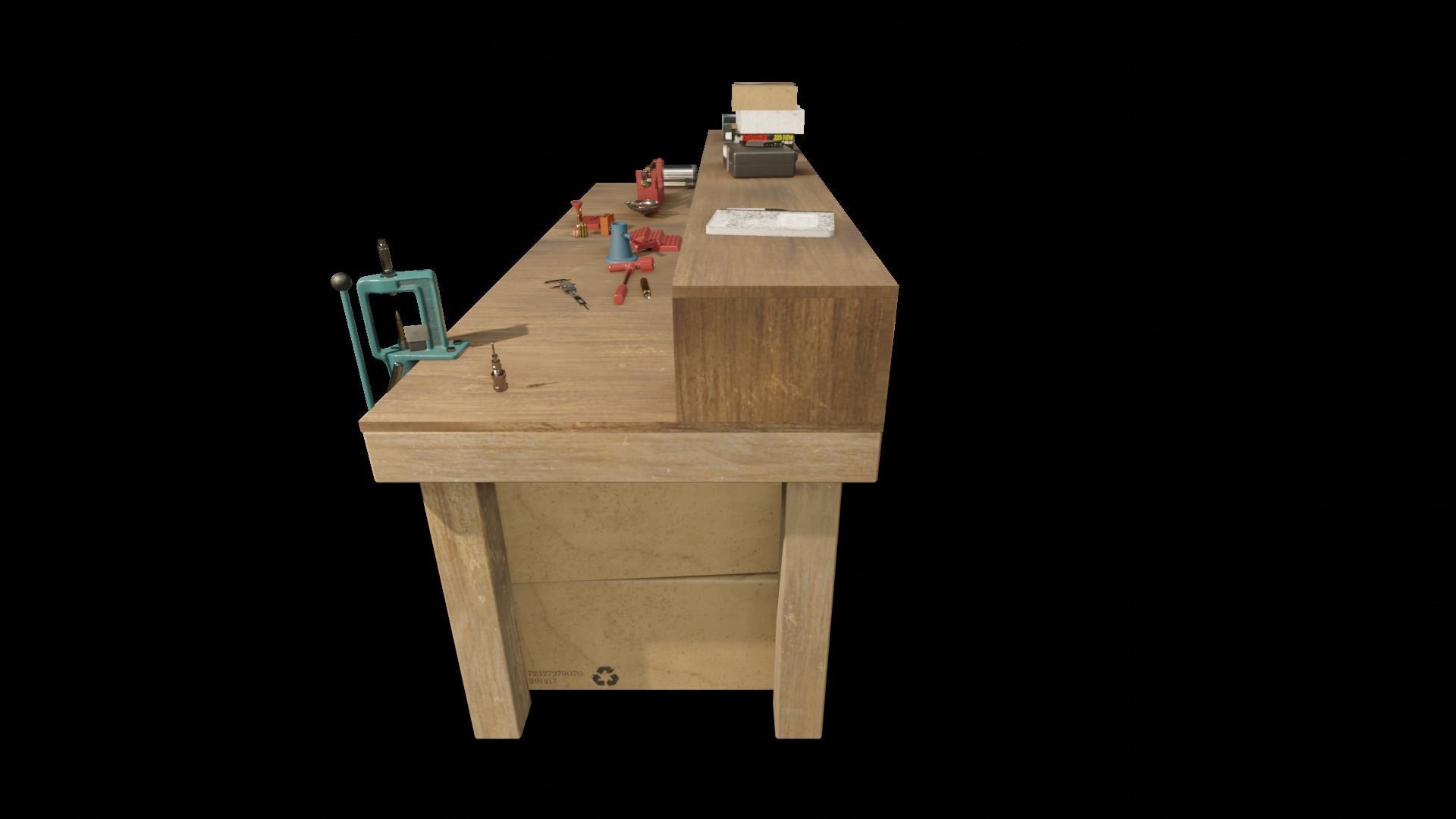 Ammo Reloading Workbench Free low-poly 3D model_55