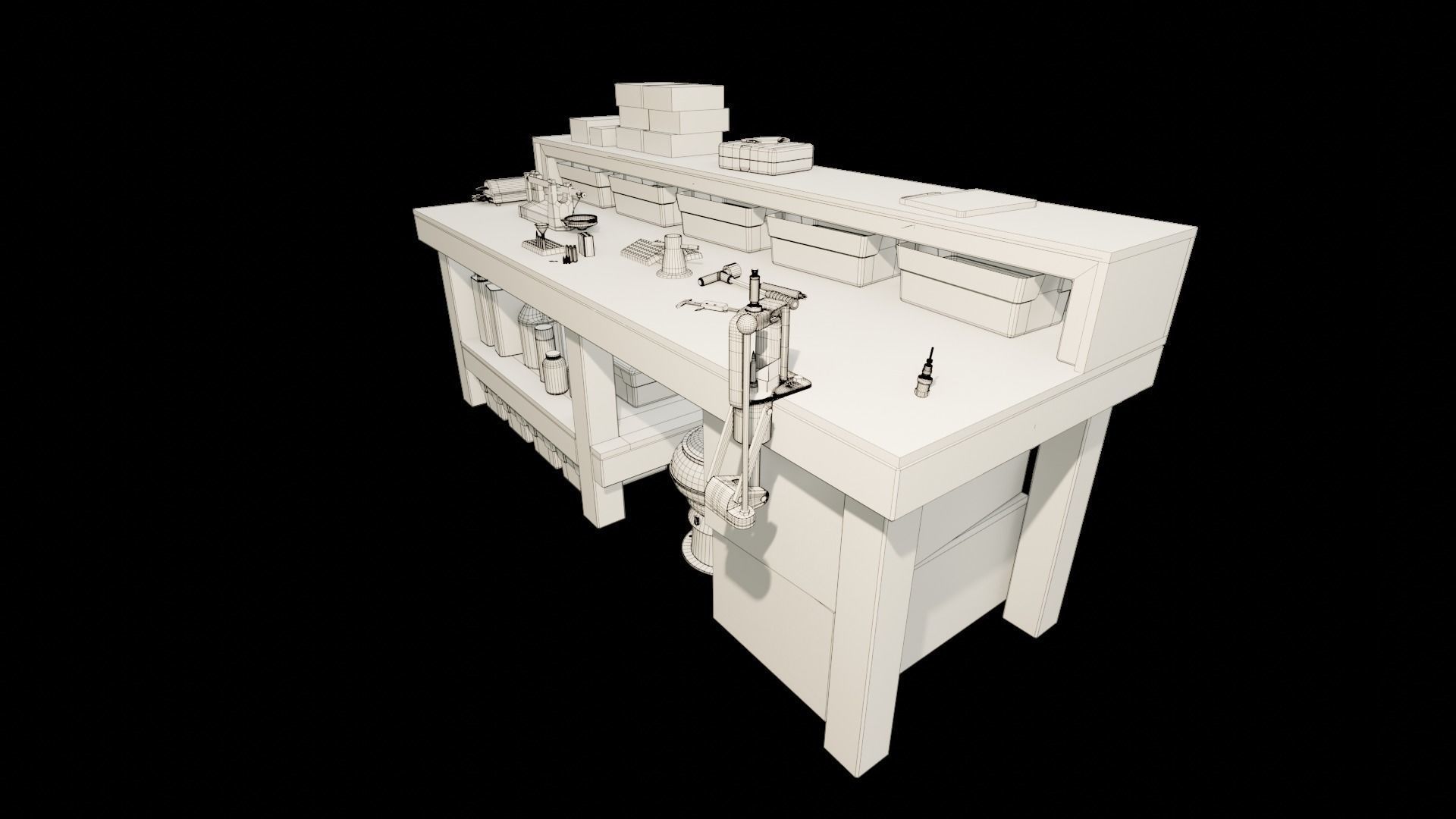 Ammo Reloading Workbench Free low-poly 3D model_108
