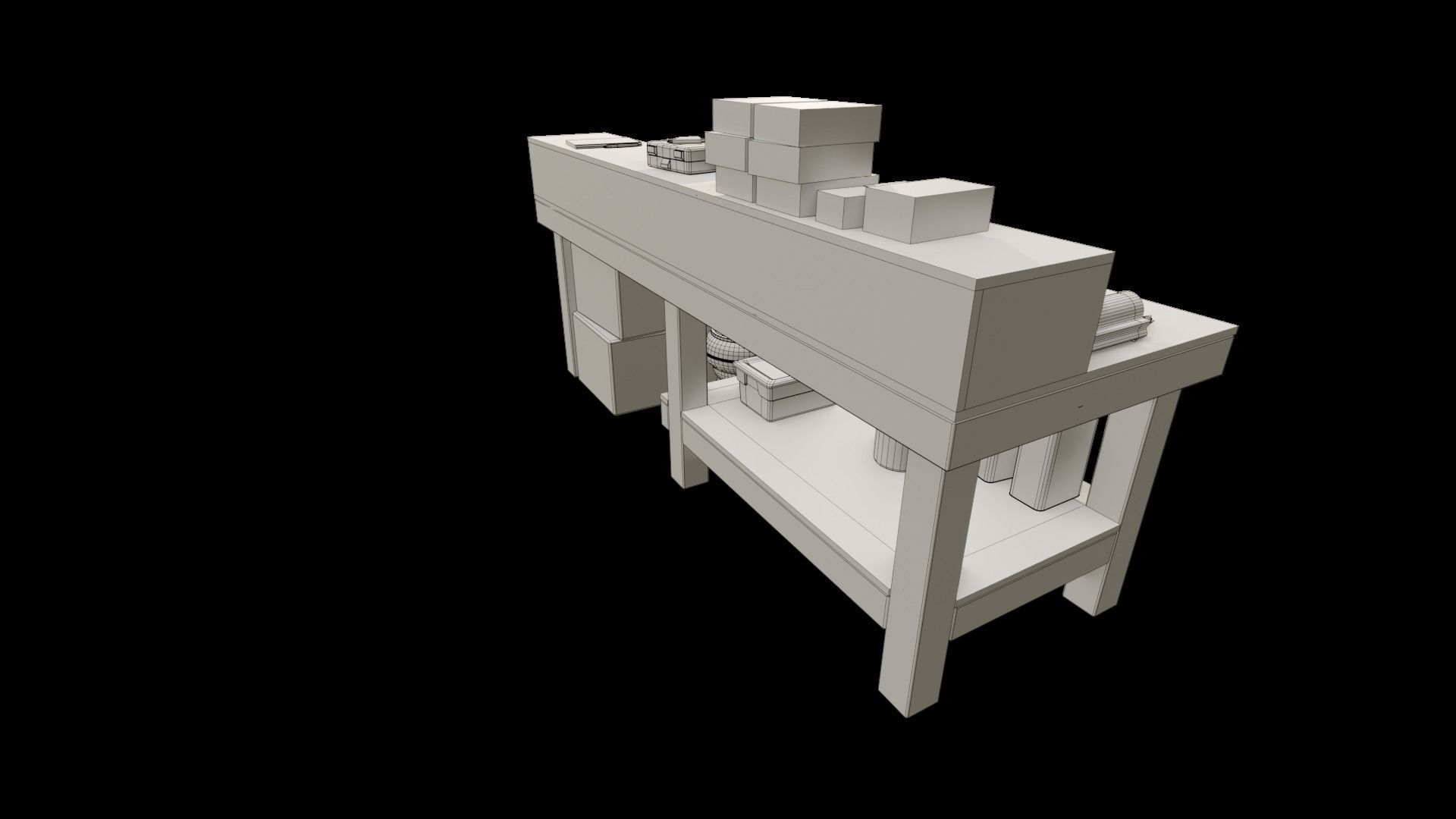 Ammo Reloading Workbench Free low-poly 3D model_83